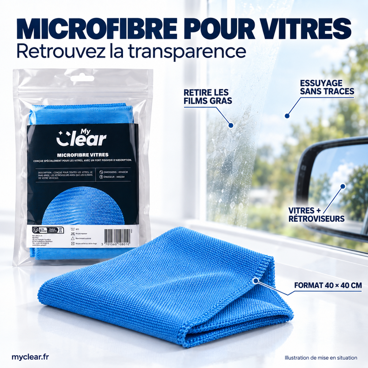 Microfibre pour Vitres