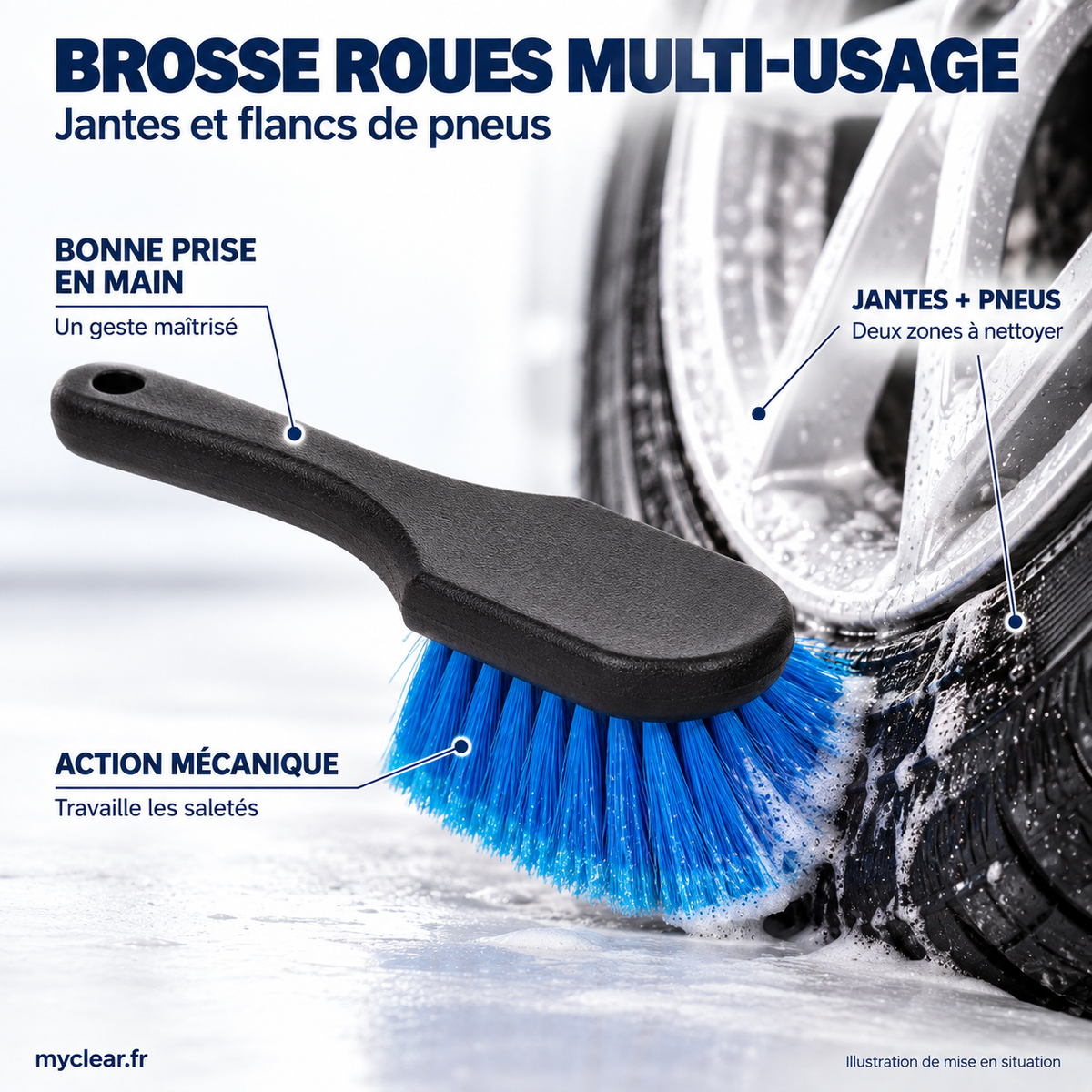Brosse Roues Multi-Usage