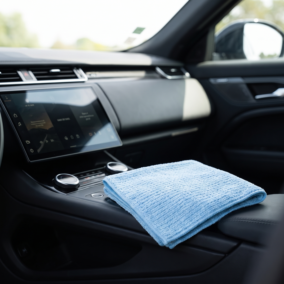 Microfibre intérieure MyClear posée sur console centrale