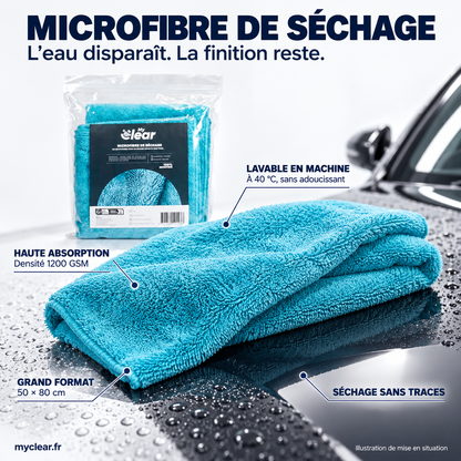 Microfibre de séchage 50x80 cm – 1200 GSM